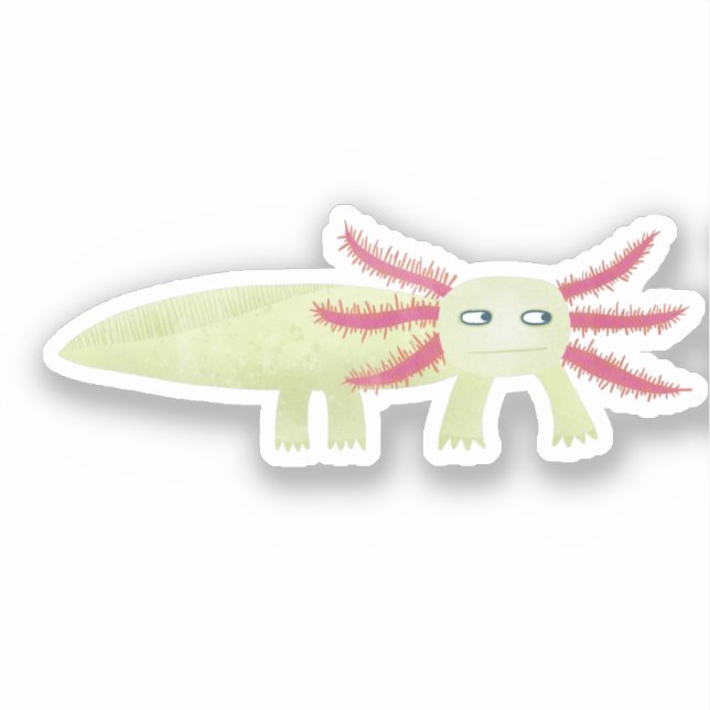 Cute Axolotl Klistermärken (Framsida)