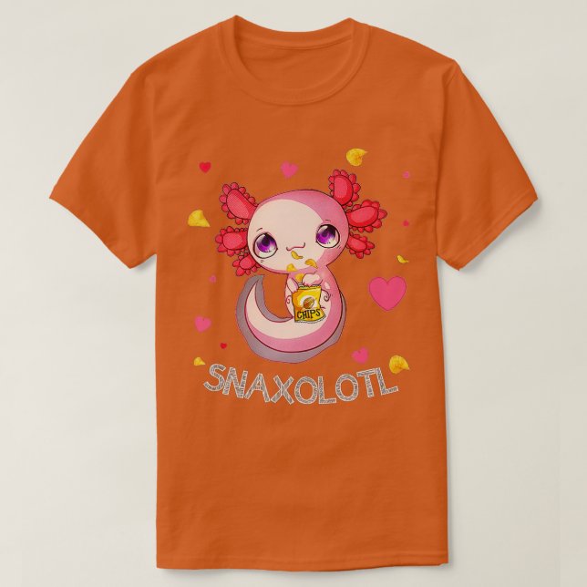 Cute Axolotl Lover Snaxolotl  (75)  T Shirt (Design framsida)