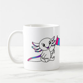 Cute Axolotl med Androgyne Pride Flagga LGBTQ+ Kaffemugg