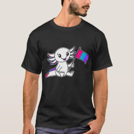Cute Axolotl med Androgyne Pride Flagga LGBTQ+ T Shirt