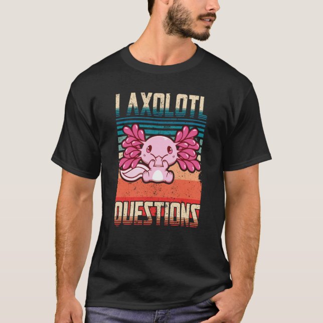 Cute axolotl mexican lure newt aquarium t shirt (Framsida)