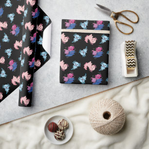 Cute Axolotl Mönster Presentpapper