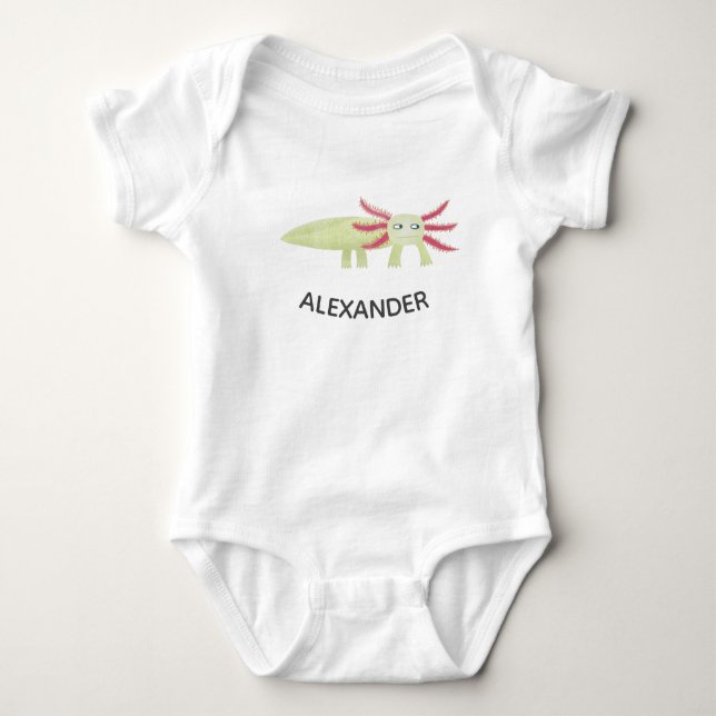 Cute Axolotl Personlig T Shirt (Framsida)