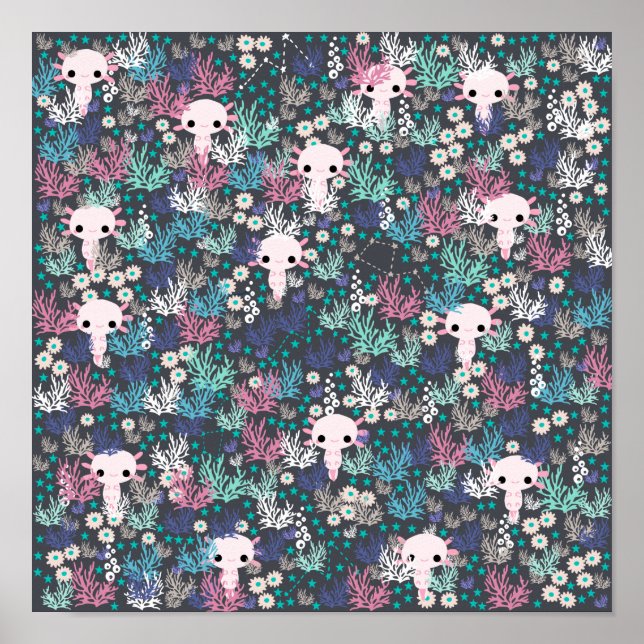 Cute Axolotl Poster (Framsidan)