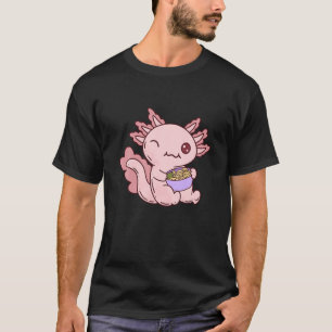 Cute Axolotl Ramen Anime Kawaii Snaxolotl T Shirt