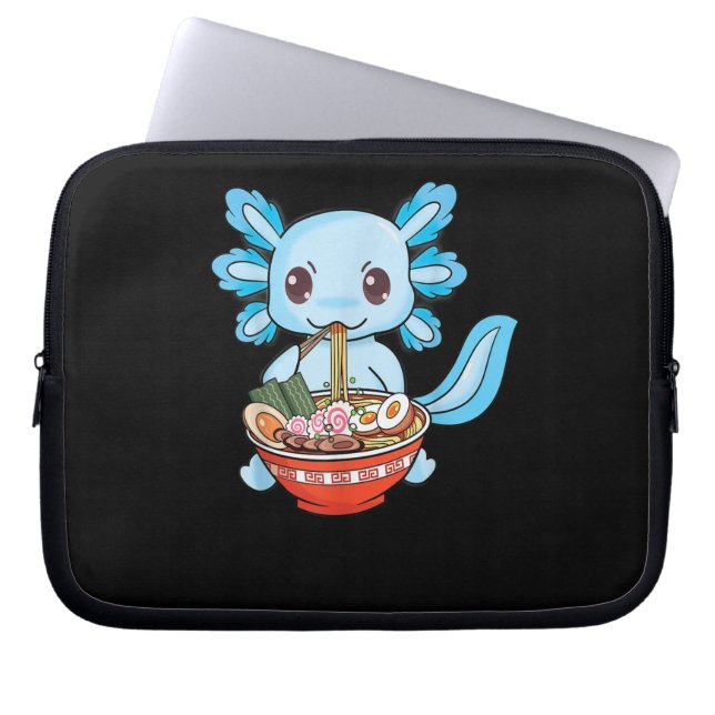 Cute Axolotl Ramen Noodles Anime Laptop Fodral (Framsidan)