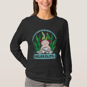 Cute Axolotl relaxing Amphibia Salamander Kawaii T Shirt
