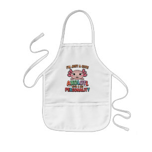 Cute Axolotl roliga med färgstarka designgåvor Barnförkläde