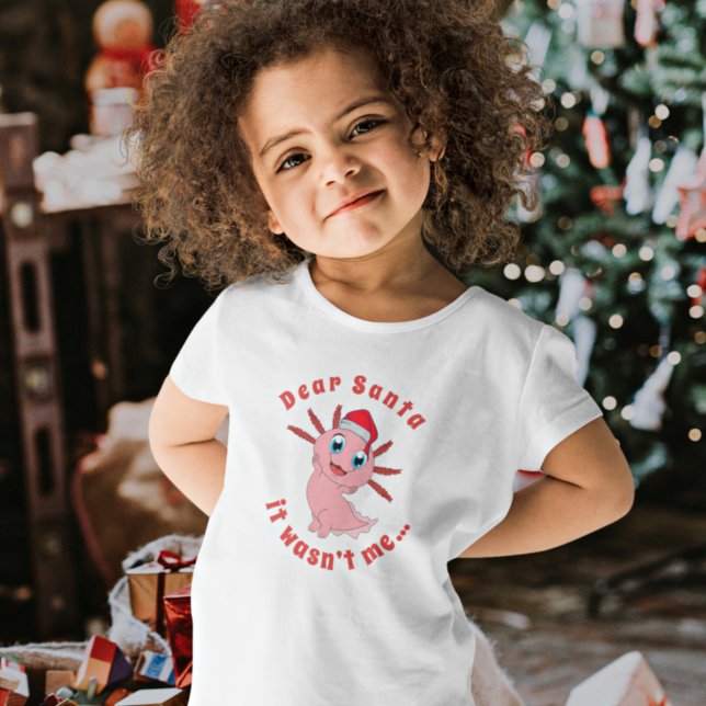 Cute Axolotl Santa Det var inte jul T Shirt (Skapare uppladdad)