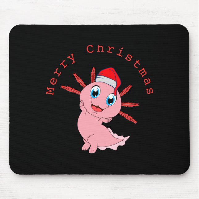 Cute Axolotl Santa Merry Christmas T Shirt  Musmatta (Framsidan)