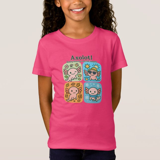 Cute Axolotl Seasons Collection - Seasons T Shirt (Framsida)