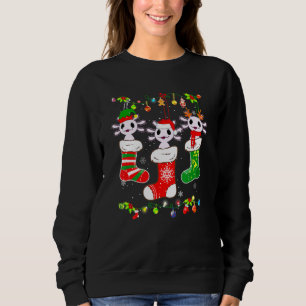 Cute Axolotl Socks - Pajamas-familjen för julljus T Shirt