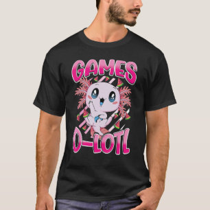Cute Axolotl spelar konsolvideospel Axolotl G T Shirt