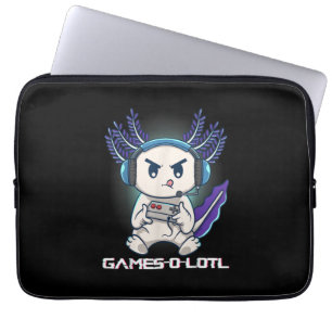 Cute Axolotl spelar konsolvideospel Laptop Fodral