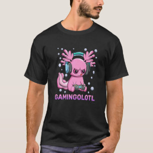 Cute Axolotl spelar videospel Funny Gameolotl G T Shirt