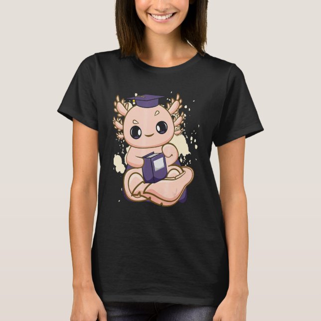 Cute Axolotl Student i klass Studenten Ce T Shirt (Framsida)