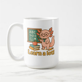 Cute Axolotl Teacher T-Shirt | Learn a Lotl Kawaii Kaffemugg