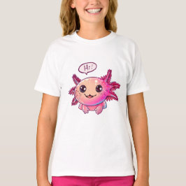 Cute Axolotl Tecknad i tecknad stil T Shirt