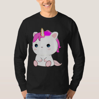 Cute Axolotl Unicorn Cat Illustration T Shirt