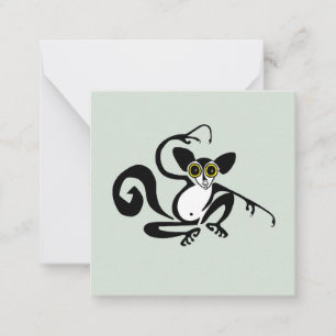 Cute AYE-AYE - lemur - primat - vilda djur Anteckningskort