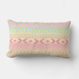 Cute Aztec-påverkade Mönster i Pastel Färg Lumbarkudde