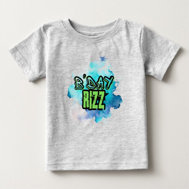 Cute B-dagen Rizz Green och Monochromatic Blue T Shirt (Framsida)