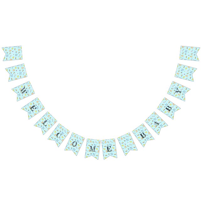 Cute babdusch mönster vimplar (Alla)