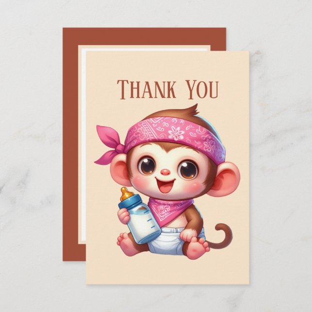 Cute baby add message-flickapa tack kort (Fram/baksida)