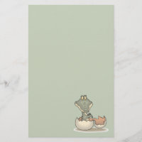 Cute Baby Alligator Tecknad Hating från Eggshell