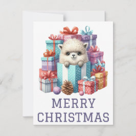 Cute Baby Alpaca-julkort Julkort