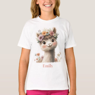 Cute Baby Alpaca med namn T Shirt