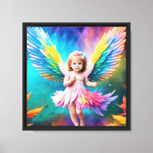 Cute Baby Angel Vingar Art-38424 Canvastryck