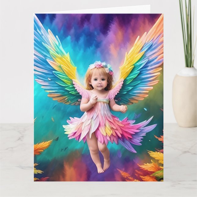 Cute Baby Angel Vingar Art-38424 Kort (Framsida)