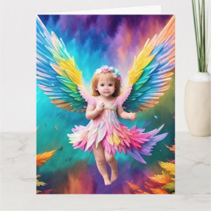 Cute Baby Angel Vingar Art-38424 Kort
