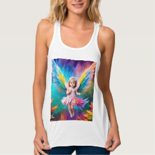 Cute Baby Angel Vingar Art-38424 Linne Med Racerback