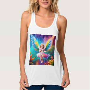Cute Baby Angel Vingar Art-38424 Linne Med Racerback