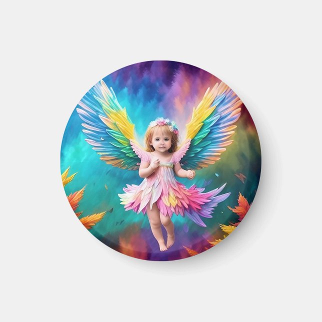 Cute Baby Angel Vingar Art-38424 Magnet (Framsidan)