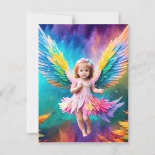 Cute Baby Angel Vingar Art-38424 Vykort