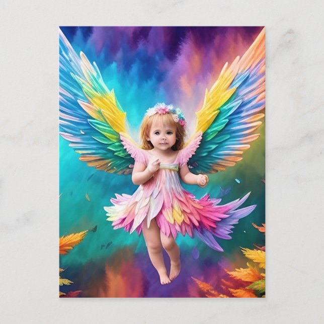 Cute Baby Angel Vingar Art-38424 Vykort (Framsida)