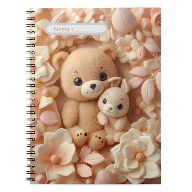 Cute Baby Animals Notebook Anteckningsbok (Framsidan)