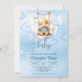Cute baby anka om svängning i himlar Oj Baby Inbjudningar