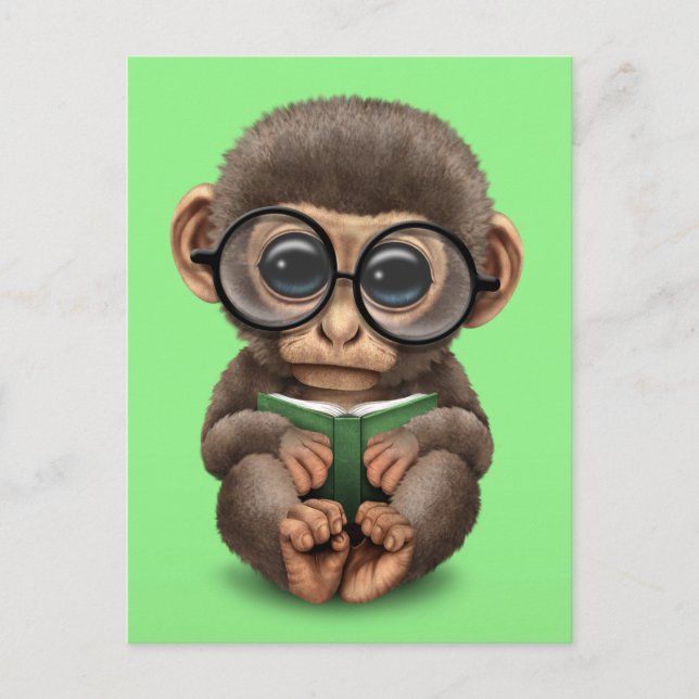 Cute Baby, apa, Bok om Grönt Vykort (Framsida)
