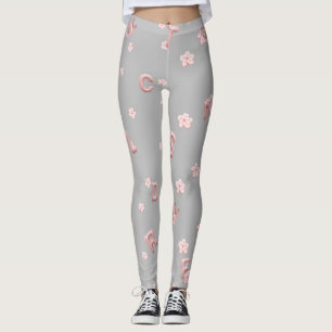 Cute baby-barn ABC Alphabet-blommor Barn B2S Leggings