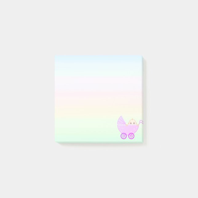 Cute Baby Barnvagn Post-it Block (Framsida)