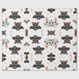 Cute Baby Bats Halloween Wrapping Paper Presentpapper