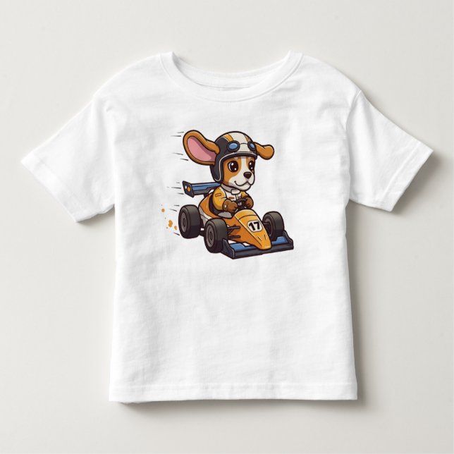 Cute Baby Beagle Tävling-bildrivrutin T Shirt (Framsida)