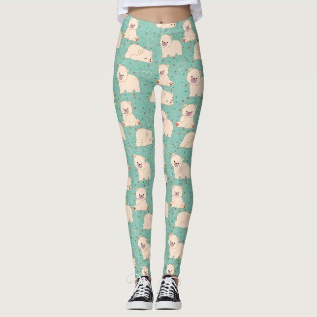 Cute Baby Bears Leggings (Framsida)