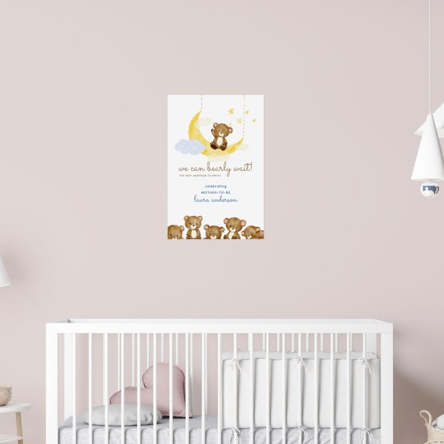 Cute Baby Bears - vi kan vänta tills Nursery Poster (Barnkammare 2)