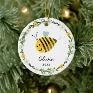 Cute Baby Bee Ornament Barnstödsgåva