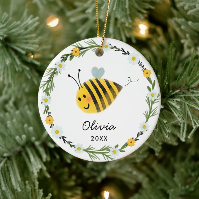 Cute Baby Bee Ornament | Barnstödsgåva (Träd)